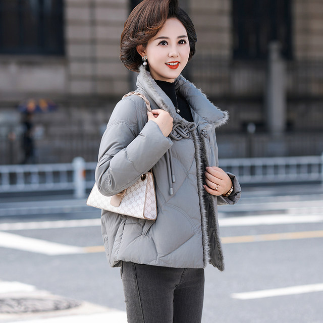 Small mother's winter short down jacket, middle-aged women's western-style cotton coat, middle-aged and elderly autumn and winter fashionable cotton-padded jacket