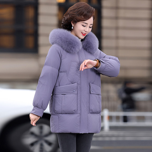 Duoying brand mother winter straight versatile warm down jacket 2025 new mid-length cotton jacket fashionable jacket