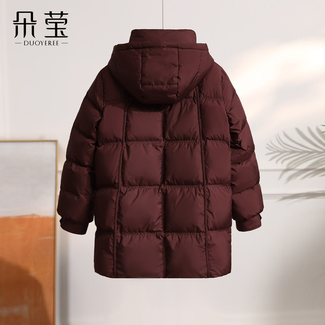 Mom's winter clothing, high-end brand down jacket, new middle-aged women's clothing, thickened cold-proof clothing, warm jacket for middle-aged and elderly people