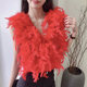 Ostrich-feather vest high-waisted short high-end niche 2025 early spring new versatile sweet fur vest for women