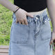 New autumn and winter hip-covered high-waist denim skirt for women with slim fit and slim pocket A-line work dress skirt versatile