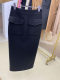 Slim MM2024 autumn and winter new product pure cashmere double-sided hunting pocket one-step skirt temperament pure handmade midi skirt