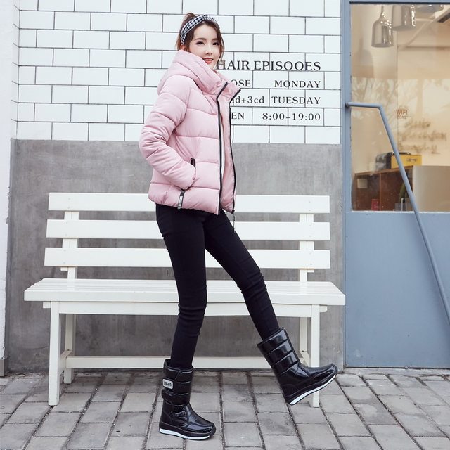Winter snow boots for women 2025 new fashionable mid-tube waterproof non-slip plus velvet Northeast cotton shoes thickened long boots