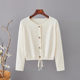 Spring and autumn short coat for women, versatile new Korean style loose sweater, cardigan, sweater top, foreign style, casual and trendy