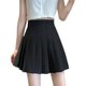 Gray pleated skirt for women in autumn and winter new large-size skirt fat mm design sense college style short skirt skirt
