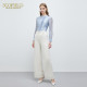 Scofield Women's Elegant French Ruffle Chiffon Shirt Temperament Shirt Long Sleeve Top Spring Top