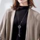 2025 new trendy long rose sweater chain for women's autumn and winter fashion internet celebrity same high-end accessories necklace