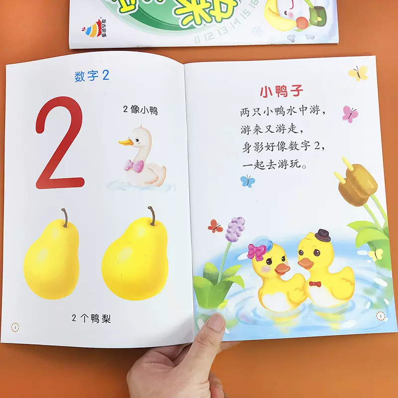 宝宝认数字1-10-20以内数的认识幼儿园小班中班数数书数学启蒙教材0-3-6