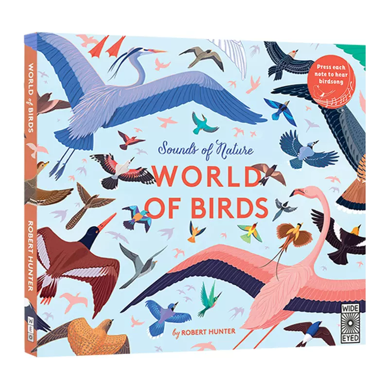 大自然的声音音乐发声绘本鸟类世界英文原版sounds Of Nature World Of Bird 英文版儿童趣味互动进口原版英语书籍