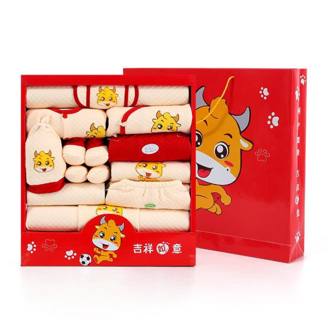 Special offer pure cotton newborn gift box spring, autumn and winter newborn baby clothes full moon gift male and female baby set box