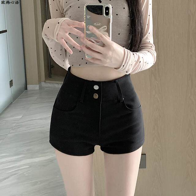 Suit shorts for women in spring and summer 2025 new style for tight and sexy base slim pants for high waist hot pants