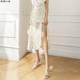 Laceted fishtail skirt long skirt in summer bag hip skirt high -waisted ruffled floral chiffon, one -piece skirt children