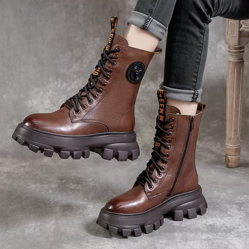 马丁靴中靴女厚底真皮 新人首单立减十元 22年1月 淘宝海外 马丁靴中靴女厚底真皮 新人首单立减十元 22年1月 淘宝海外