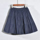 Skirt A-line denim short skirt skirt women's summer 2025 new super hot small cake big splicing umbrella skirt
