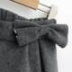 Bow tied woolen skirt for women 2024 winter new thickened high waist slimming A-line skirt versatile short skirt