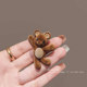 
Cute Bear Clip with exquisite small flocked hair clip on the side of the bangs and side of the hair duckbill clip a one-piece headdress