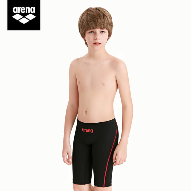arena children's swimming trunks, low-resistance, teen boys' five-point knee-length boxer-angle professional competitive swimming trunks