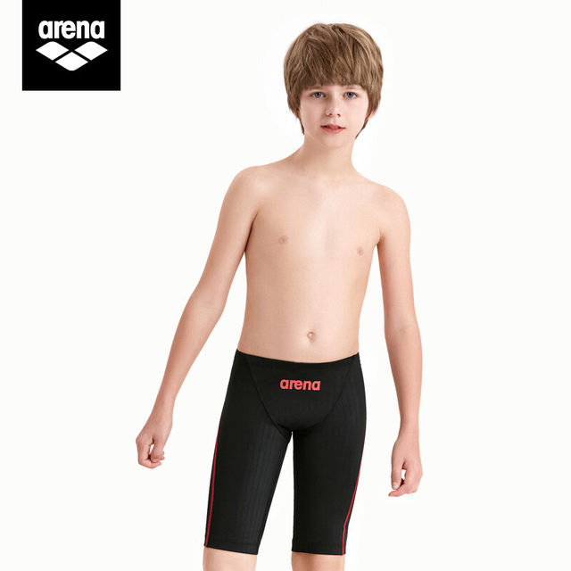 arena children's swimming trunks, low-resistance, teen boys' five-point knee-length boxer-angle professional competitive swimming trunks