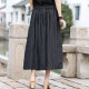Silk Xiangyunsha 2021 new hip-covered skirt black versatile slim a-line pocket 100% silk long skirt