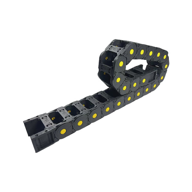 Nylon drag chain tank chain, fully enclosed bridge type plastic drag chain trunking, engineering engraving machine cable movable chain