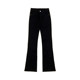 Black slightly flared stretch jeans for women in autumn and winter plus velvet for fat girls mm pear-shaped figure high waist slim straight trousers