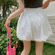 Design-sensory flower buds, high waist skirts and pants for women in summer, large size fat mm versatile slim short skirt, fluffy lantern skirt