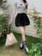 Design-sensory flower buds, high waist skirts and pants for women in summer, large size fat mm versatile slim short skirt, fluffy lantern skirt