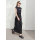 Amii2025 Spring New Style Casual Retro Workwear Style Denim Skirt Skirt Women's H-Slit Black Skirt

