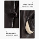AMII2024 Winter new old money breeze lapel the contrasting environmentally friendly fur woman handmade skin buckle loose jacket

