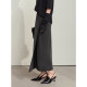 AMII2024 winter commute, elegant versatile rubber band waist, skirt women's knitted skirt straight skirt
