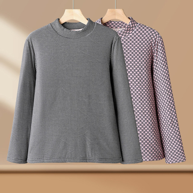 New autumn and winter clothing, stand-up collar, pullover cotton-padded jacket, elastic German velvet, soft, skin-friendly, warm, thickened liner, printed cotton-padded jacket for women