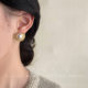 Retro vintage fashion earrings niche style mid-century style earrings vintage high-end pearl earrings for women