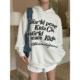 KTDA National Chao Basic Letter Couple Foaming Printing and Velvet Sweater Men and Women's Autumn Loose Loose Top