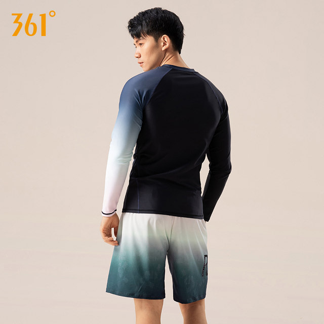 361 men's swimsuit long -sleeved sunscreen seaside beach casual ventilation swimsuit men's bubble hot spring diving surfing suit
