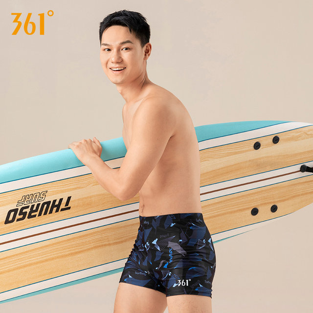 361 swimming trunks men's quick-drying breathable men's swimming trunks 2025 new hot spring professional flat corner swimming trunks men