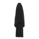 APOZi collection simulated pottery series new Chinese style black double layer sleeveless halterneck jellyfish bud dress