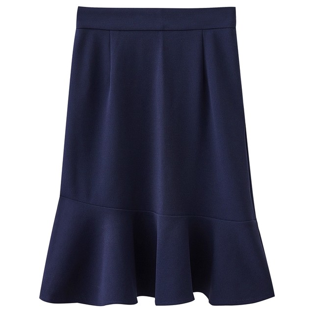 Stretch fishtail skirt summer skirt large size fat mm ruffled short skirt professional work suit skirt hip skirt
