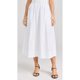 Foreign trade original Hepburn style side zipper pocket imported Ma cotton temperament elastic waist umbrella skirt skirt