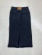 Foreign trade summer new button slit straight tube high-end washing-temperature denim skirt