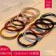 High -elastic durable hair head rope 2023 double -colored hair ring rubber band female tie scoop case temperament black hair