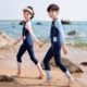 
Children's swimsuits for men and women 2025 new popular conservative one-piece skirt style seaside hot spring vacation belly-covering slimming swimsuit