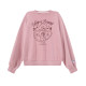 UNIFREE drop-shoulder round neck sweatshirt for women American retro cute loose versatile top