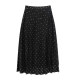 UNIFREE mesh spliced ​​polka dot Berkeley skirt ballet style asymmetric design mid-length pleated skirt