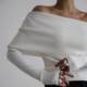 European and American style autumn and winter knitted base shirt sexy off-shoulder top Knitted off shoulder sweater