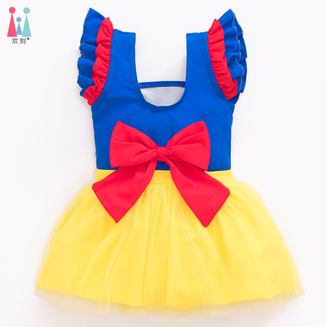 Children's swimsuit girl baby hot spring swimwear girl skirt princess cute bikini conjoined swimsuit
