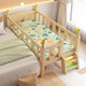 Solid wood children's bed with guardrail crib baby boy girl princess bed single bedside bed widened spliced ​​large bed