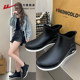 Pull-back rain boots for women, fashionable short-tube velvet rain boots, low-cut adult mid-calf overshoes, kitchen waterproof rubber shoes, water boots
