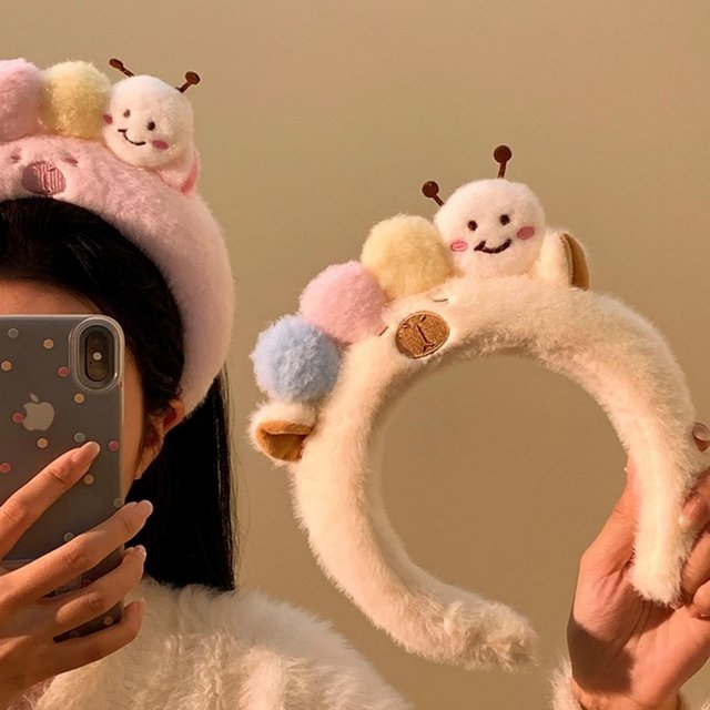 2025 Autumn and Winter New Style High-Korean Women's Fashion Versatile Caterpillar Headband Washing Headband Hairpins Hair Accessories