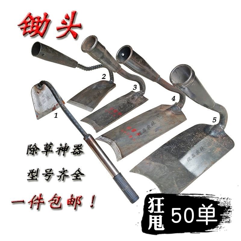 Old-Fashioned Agricultural Hoe with Hand-Forged Wooden Handle - Ideal ...