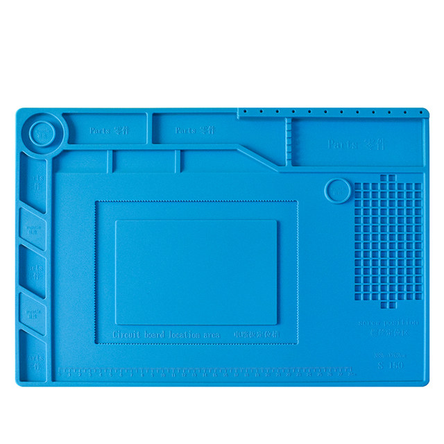 Mobile phone computer repair workbench insulation mat multi-functional magnetic high temperature resistant hot air gun welding station silicone mat
